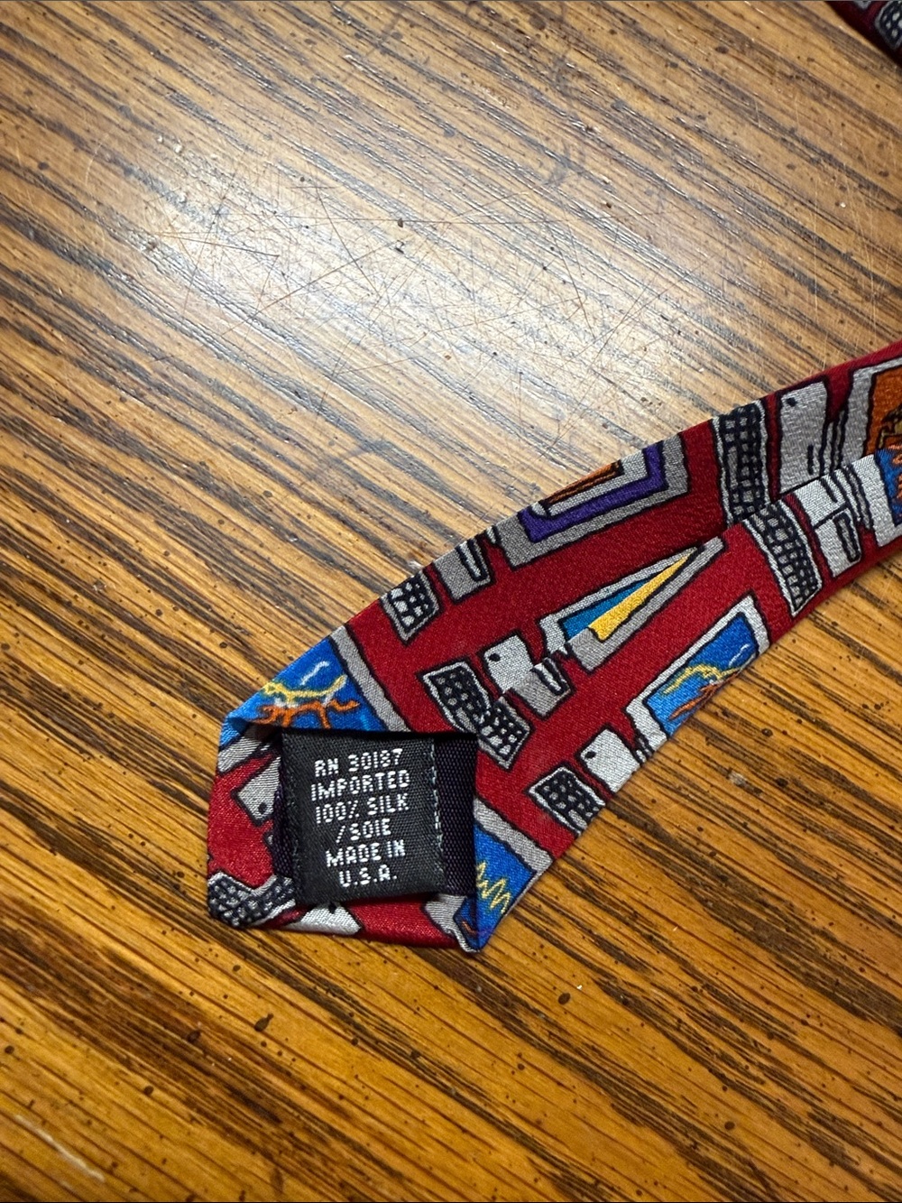 Peanuts Red Novelty Computer Print Tie
